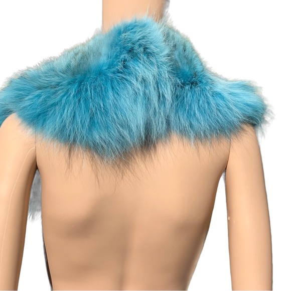St. John Couture NWT blue lynx collar - Picture 2 of 11
